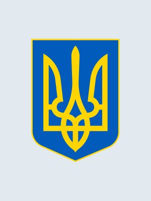 Wappen der Ukraine, Autoaufkleber, Bumper Sticker